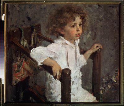 Retrato de Mika Morosov. Pintura de Valentin Alexandrovich Serov (1865-1911), óleo sobre tela de Valentin Aleksandrovich Serov