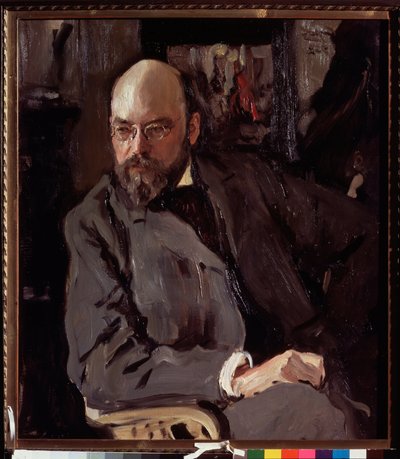Retrato do artista Ilya (Ilia) Ostroukhov (1858-1939). Pintura de Valentin Alexandrovich Serov (1865-1911), óleo sobre tela de Valentin Aleksandrovich Serov