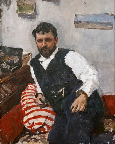 Retrato do pintor Konstantin Korovin de Valentin Aleksandrovich Serov