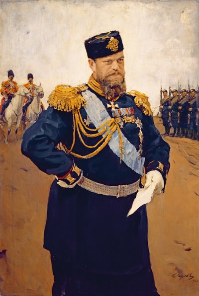 Retrato do czar Alexandre III, 1900 de Valentin Aleksandrovich Serov