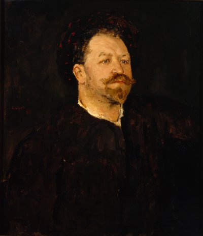 Retrato do cantor de ópera Francesco Tamagno 1850-1905, 1891-1892 de Valentin Aleksandrovich Serov