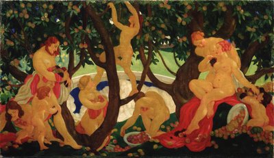 Colhendo maçãs, 1917 de Valentin Alexandrovich Yakovlev