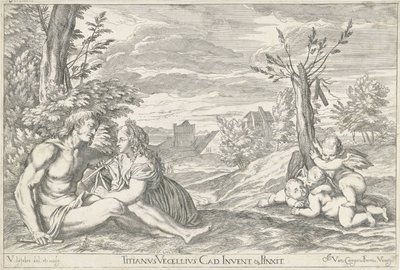 O casal amoroso numa paisagem
Ópera Selectiora (título da série) de Valentin Lefebvre