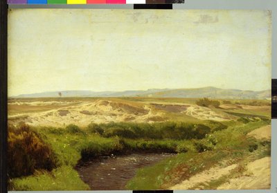 No Luneburg Heath, 1887 (óleo sobre papel) de Valentin Ruths