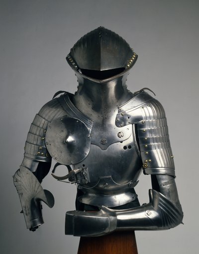 Composite Stechzeug, armadura para o "Joust alemão", c.1480-1540 (aço, ferro, latão e couro) de Valentin Siebenburger