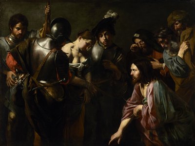Cristo e a adúltera de Valentin de Boulogne