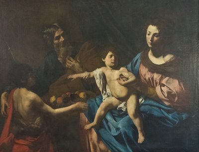 Sagrada família com o jovem São João Baptista de Valentin de Boulogne