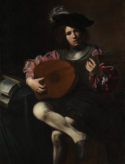 Tocador de alaúde, ca. 1625-1626. de Valentin de Boulogne