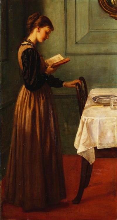 Estudo de uma menina lendo de Valentine Cameron Prinsep