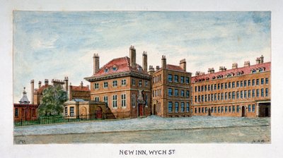 Vista do New Inn na Wych Street, Westminster, Londres, c1800 de Valentine Davis