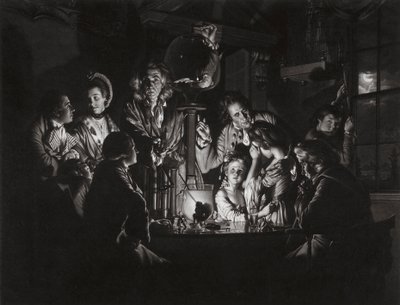 Um experimento em um pássaro na bomba de ar depois de Joseph Wright de Derby, 1769. de Valentine Green