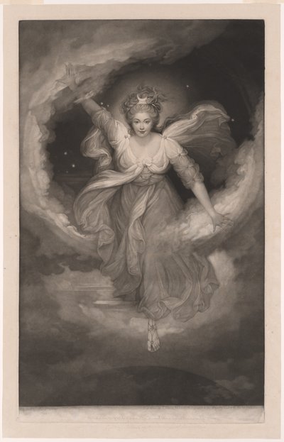 Georgiana, Duquesa de Devonshire, Retrato como Cynthia de "A Rainha das Fadas" de Spenser de Valentine Green