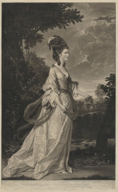 Jane (Fleming), Condessa de Harrington de Valentine Green after Sir Joshua Reynolds