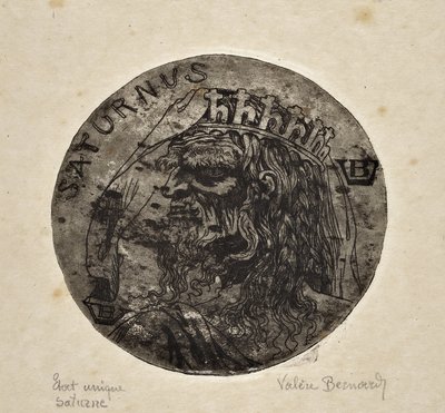 Representação do divinista Saturno (desenho) de Valère Bernard