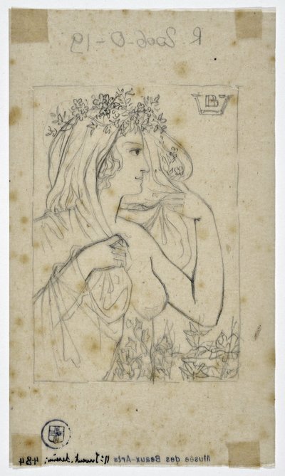 Perfil da mulher (desenho) de Valère Bernard