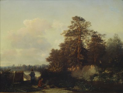 Paisagem com pescadores, 1852 de Valerian Konstantinovich Kamenev
