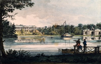 Galeria Cameron no Palácio de Catarina em Tsarskoye Selo, ca 1820 de Valerian Platonovich Langer