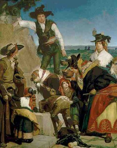 A Primavera do Hermitage (óleo sobre tela) de Valeriano Domínguez Bécquer