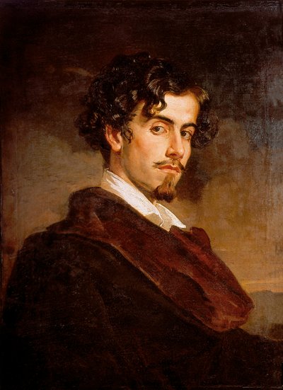Retrato de Gustavo Adolfo Becquer, escritor espanhol (1836-1870) de Valeriano Domínguez Bécquer