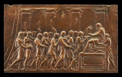 Cristo trazido diante de Pôncio Pilatos. de Valerio Belli