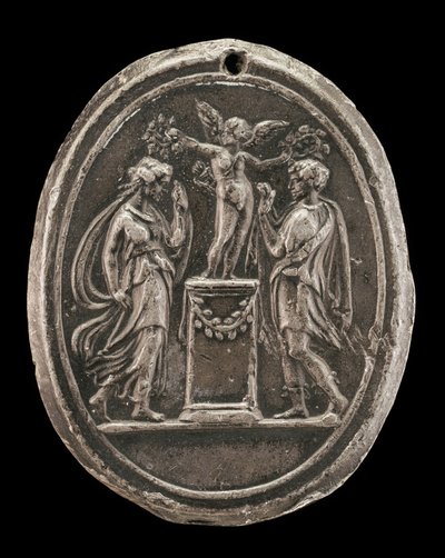 Cupido coroando dois amantes. de Valerio Belli