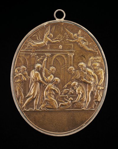A Adoração dos Pastores, década de 1530. de Valerio Belli