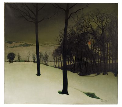 Floresta no inverno de Valerius de Saedeleer