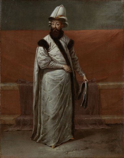 Nevsehirli Damat Ibrahim Pasha, grão-vizir do Império Otomano, ca 1728 de Vanmour