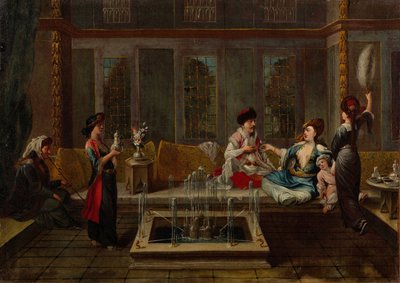A conversa, década de 1730 de Vanmour