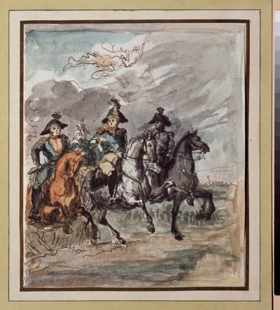 O desfile durante a inauguração do monumento a Minin e Pozharsky em Moscou em 20 de fevereiro de 1818 (Desfile na Abertura do Monumento a Minin e Pozharsky em Moscou de Vasili Andreevich Tropinin