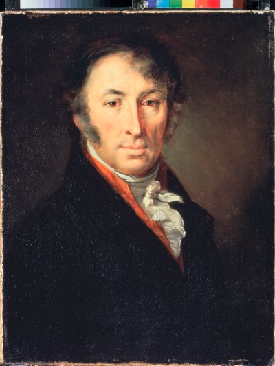 Retrato do Autor e Historiador N M Karamzin (Retrato do Autor e Historiador N M Karamzin) - Pintura de Vasili Andreyevich Tropinin (Vassili Tropinin) (1776-1857), óleo sobre tela de Vasili Andreevich Tropinin