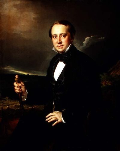 Retrato de Alexander Alexandrovich Sapozhnikov (1827-87) 1852 (óleo sobre tela) de Vasili Andreevich Tropinin
