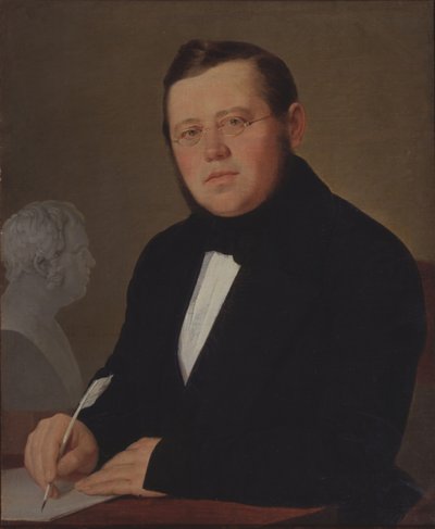 Retrato do autor Mikhail Zagoskin 1789-1852 de Vasili Andreevich Tropinin