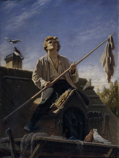 Um criador de pombos, 1874 de Vasili Grigorevich Perov
