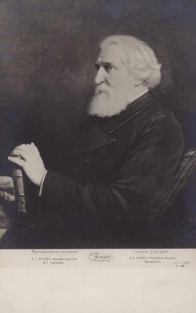 Ivan Turgenev, romancista russo, escritor de contos e dramaturgo de Vasili Grigorevich Perov