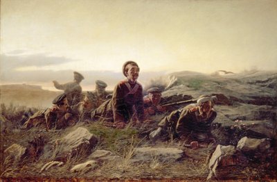 Plastuns em Sebastopol, 1874 de Vasili Grigorevich Perov