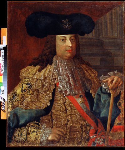 Retrato do Imperador Francisco I da Áustria (1708-1765) (Retrato do Imperador Francisco I da Áustria). Pintura de Vasili Kozmich Berezin (1743-após 1795). Óleo sobre tela, 88 x 69 cm, arte russa do século XVIII. Museu de Arte do Estado, Nizhny Novgorod (Rú de Vasili Kozmich Berezin