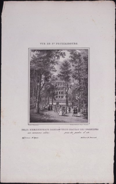 Vistas de São Petersburgo. Castelo de Saint Michaels, 1833 de Vasili Semenovich Sadovnikov