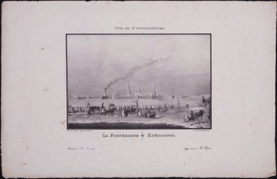 Vistas de São Petersburgo. Fortaleza de Pedro e Paulo, 1833 de Vasili Semenovich Sadovnikov