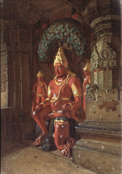 Uma estátua de Vishnu no templo de Indra, 1874 de Vasili Vasilievich Vereshchagin