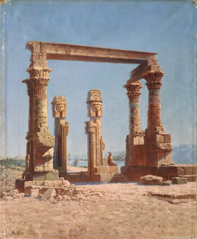 Uma ruína do templo do Egito de Vasili Vasilievich Vereshchagin