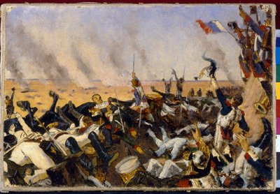 O Fim da Batalha de Borodino em 26 de agosto de 1812 (O Fim da Batalha de Borodino em 26 de agosto). de Vasili Vasilievich Vereshchagin
