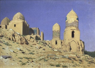 Necrópole Shah-i-Zinda, o rei vivo em Samarcanda, 1869-1870 de Vasili Vasilievich Vereshchagin