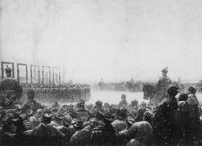 A execução dos terroristas na Rússia, 1884-1885 de Vasili Vasilievich Vereshchagin