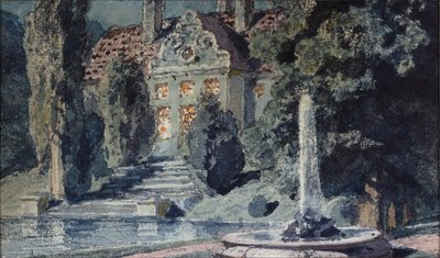 Decoração preparatória para a ópera ""Boris Godunov"" de Modeste Mussorgsky (1839-1881) - Cenário para a ópera Boris Godunov de M Mussorgsky - Obra de Vasili Dmitrievich Polenov (1844-1927), aquarela sobre papel de Vasilij Dmitrievich Polenov