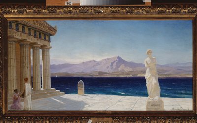 Paisagem Antiga (Grécia) - Paisagem Antiga - Pintura de Vasili Dmitrievich Polenov (1844-1927), óleo sobre tela de Vasilij Dmitrievich Polenov