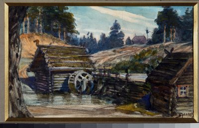 Desenho do palco da ópera Rusalka de Alexandre Dargomyzhsky (1813-69) de Vasilij Dmitrievich Polenov