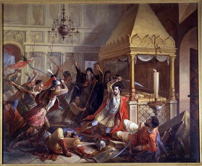 Acto heróico do Príncipe Michail Volkonsky durante o cerco polaco em 1610 de Vasily Kuzmich Demidov