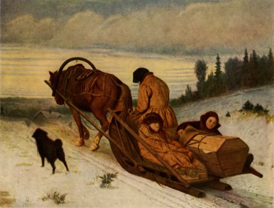 "Acompanhando os mortos", 1865, 1965. de Vasily Perov