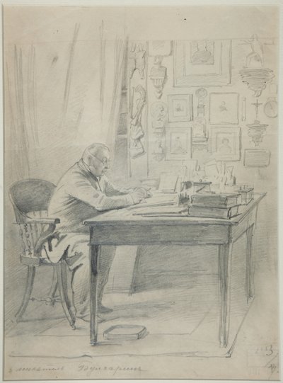 Retrato do autor Faddei Bulgarin 1789-1859, 1840 de Georg Wilhelm Timm
